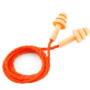 Protetor Auricular 3M Pomp Plus de Silicone - Cordão de Poliéster Laranja CA 5745