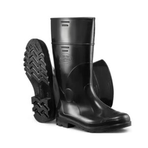 Bota PVC Preta Cano Longo Com Forro CA 37773 CALFOR