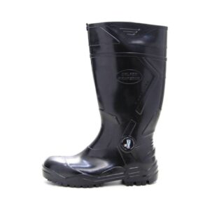 Bota PVC preta c/longo cano bico com palmilha aço - CA 35400