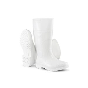 Bota de pvc branca cano longo com forro calfor CA 44697