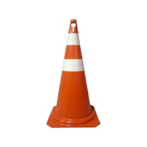 Cone de Sinalização Rígido 75 CM Plastcor Laranja e Branco