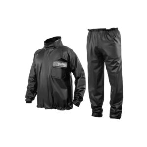 Conjunto Motoqueiro Moto Race 100% Impermeável Brascamp Preto Blusão CA 28481 e Calça 28482