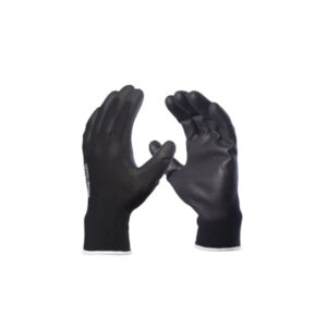 Luva DannyFlex Preta FlexTactil DA-12100P Nylon e Banho Pu Ótimo Tato CA 29014