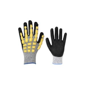 Luva Para Impacto e Corte Cut Volk Palma Grip Em Látex Corrugado CA 38654