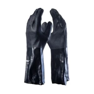 Luva de PVC Petronit Preta Danny 36 CM Alta Resistência Química CA 16397