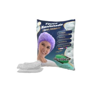 Touca Sanfonada 20G Branca com 100 Unidades - Protdesc