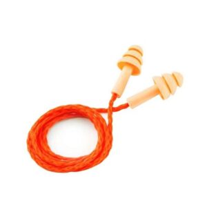 Protetor Auricular 3M Pomp Plus de Silicone - Cordão de Poliéster Laranja CA 5745