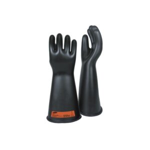 Luva Isolante de Borracha Alta Tensão Preta Tipo II Orion Classe 00 2,5Kv 500v CA 2178