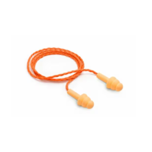 Protetor Auricular 3M Pomp Plus de Silicone - Cordão de Poliéster Laranja CA 5745