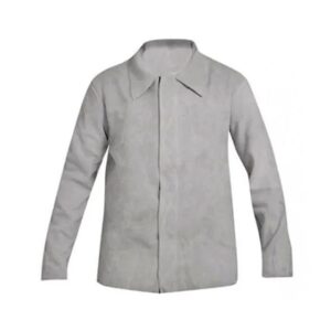 Blusão em Raspa com Fechamento Velcro e Gola CA 48480